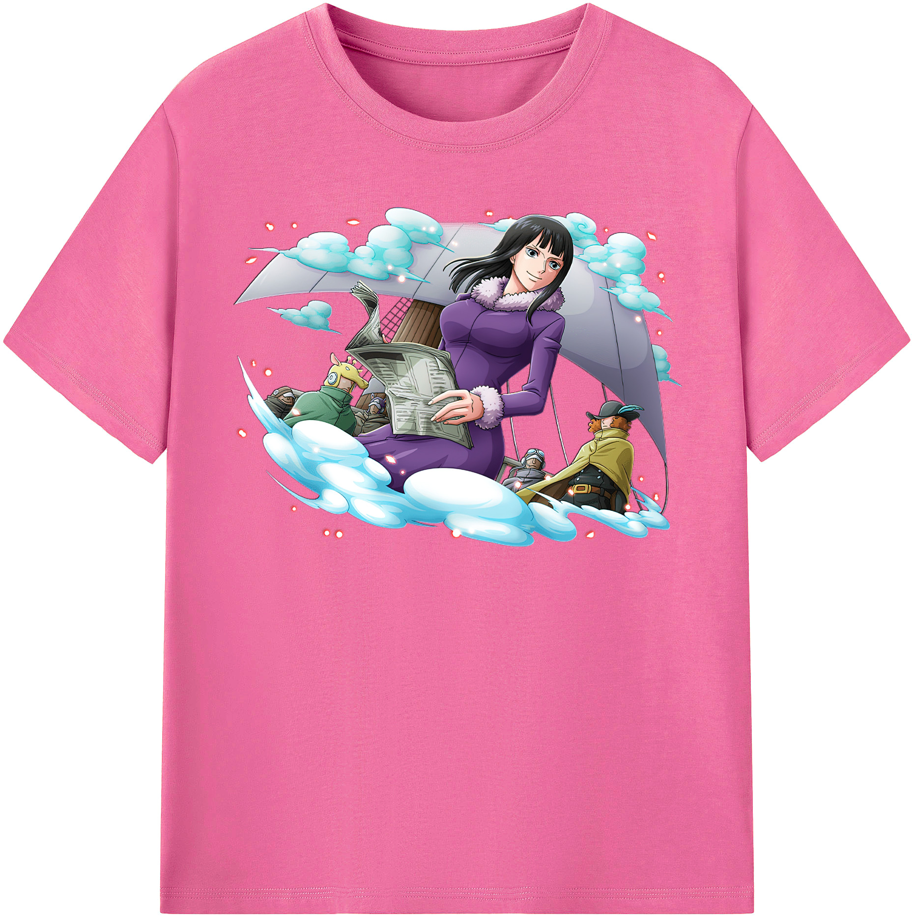 ワンピース ニコ・ロビン ONE PIECE Nico Robin レディースカジュアルプリントTシャツ（綿100％）